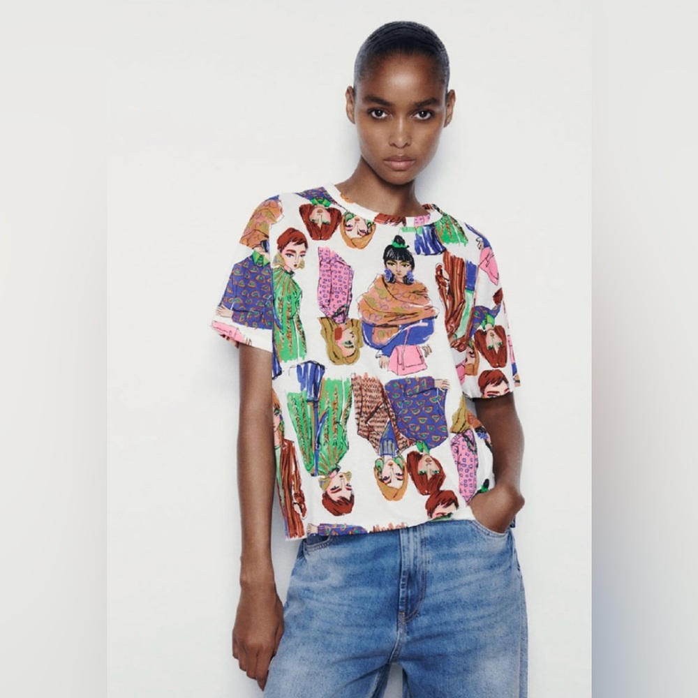 NWOT Zara Printed Tee